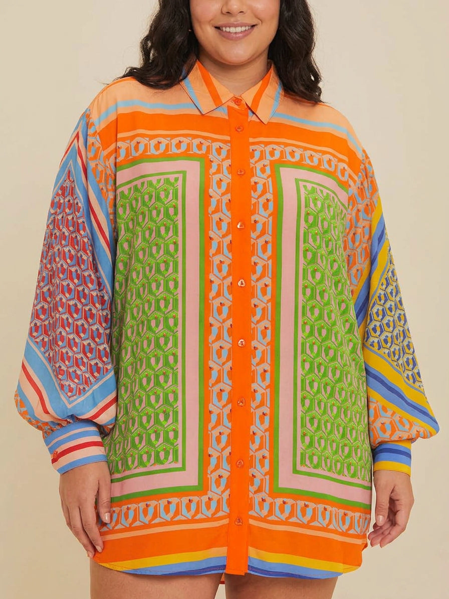 Josephine | Tropical Look Colorful Unique Shirt