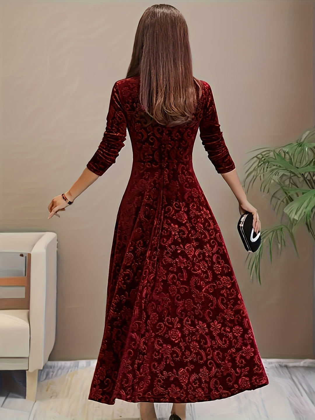 Nicola™ Elegant Velvet Dress