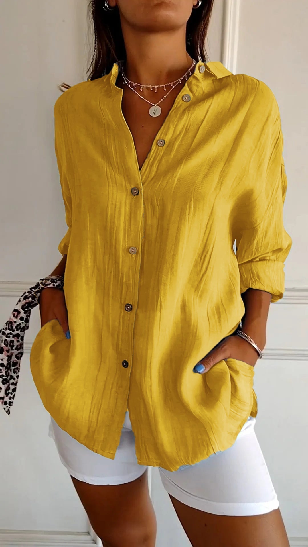 Sasha | Elegant Shirt with Pleated Style